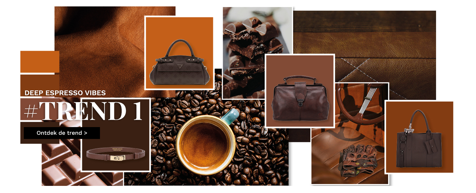 FW26 Trend 1 Deep Espresso Vibes Van Os tassen en koffers