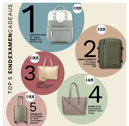TOP 5 EINDEXAMENCADEAUS