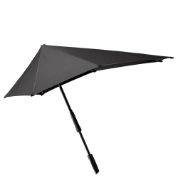 Senz large stick storm umbrella zwart