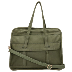 Fred De La Bretoniere soft grain leather groen