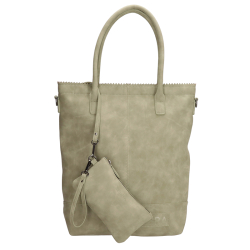 Zebra Trends natural bag kartel rits groen