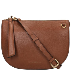 Smaak Amsterdam Crossbodytas / Schoudertas Dames Leer Silke cognac