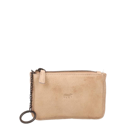 Bear Design Sleuteletui met Rits Dames Leer Timo beige