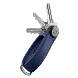 Orbitkey cactus leather key organiser blauw