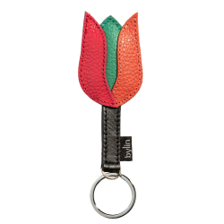 By lin tulip key ring roze