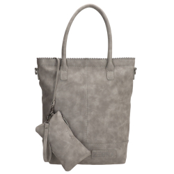 Zebra Trends natural bag kartel rits grijs