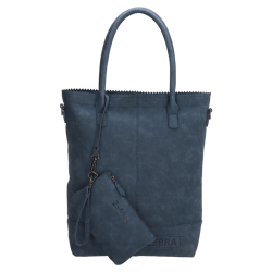 Zebra Trends natural bag kartel rits blauw