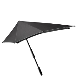 Senz large stick storm umbrella zwart