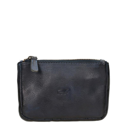 Bear Design Sleuteletui met Rits Dames Leer Timo blauw