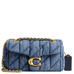 Coach quilted denim tabby 20 blauw