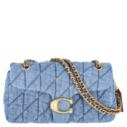 Coach quilted denim tabby 26 blauw