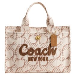 Coach signature canvas cargo tote print