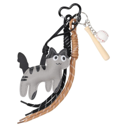 Flora & Co cute keychain grijs