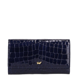 Braun Buffel Portemonnee / Portefeuille Dames met drukknoop Verona Rood blauw