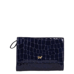 Braun Buffel Portemonnee / Portefeuille Dames met drukknoop Verona blauw
