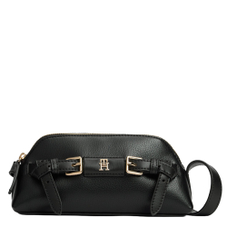 Tommy Hilfiger Crossbodytas / Schoudertas Dames TH Buckle zwart