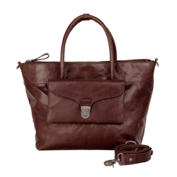 Spikes & Sparrow Shopper / Schoudertas  Leer Dames Yara bruin