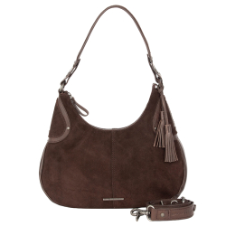 Spikes & Sparrow Schoudertas / Crossbodytas Suede Dames Anne-Lou bruin