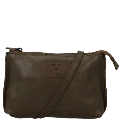 Van Os Crossbodytas / Schoudertas Dames Leer Tampa groen