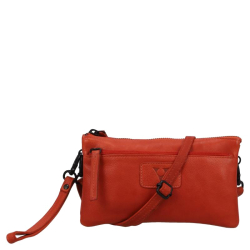 Van Os Crossbodytas / Schoudertas Dames Leer Tampa oranje