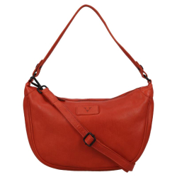 Van Os Crossbodytas / Schoudertas Dames Leer Tampa oranje
