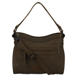 Van Os Crossbodytas / Schoudertas Dames Leer Tampa groen