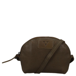 Van Os Crossbodytas / Schoudertas Dames Leer Tampa groen