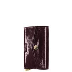 Secrid Pasjeshouder / Kaarthouder Uitschuifbaar RFID Leer voor pasjes en briefgeld Envelope Wallet Naplak rood