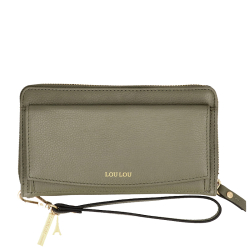 Loulou Essentiels Portemonnee / Portefeuille Dames Leer SLB groen