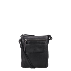 DSTRCT Heren Crossbodytas Leer Astana Road zwart