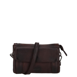 DSTRCT Crossbodytas / Schoudertas Leer Astana Road bruin