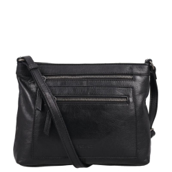 DSTRCT Schoudertas / Crossbodytas Leer Astana Road zwart