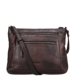 DSTRCT Schoudertas / Crossbodytas Leer Astana Road bruin