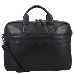 DSTRCT Laptoptas / Aktetas / Werktas 15.6 Inch Leer Astana Road zwart
