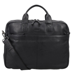 DSTRCT Laptoptas / Aktetas / Werktas 15.6 Inch Leer Astana Road zwart