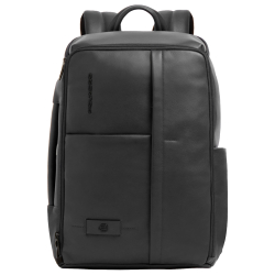 Piquadro Underseater Small / Handbagage reistas / Laptoprugtas 15,6 inch Leer W137 zwart