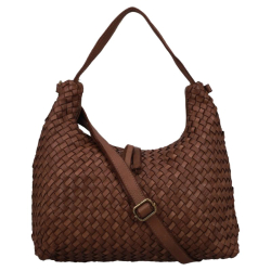 Hernan Schoudertas / Crossobodytas Dames Leer Braided taupe
