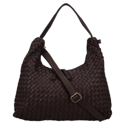Hernan Schoudertas / Crossobodytas Dames Leer Braided bruin