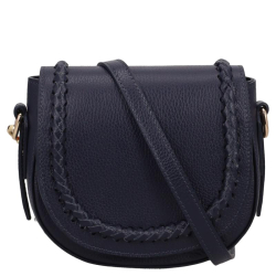 Hernan Crossbodytas / Schoudertas Dames Leer Grain blauw