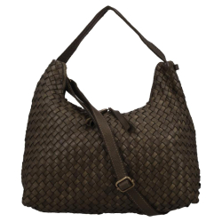 Hernan Schoudertas / Crossobodytas Dames Leer Braided groen
