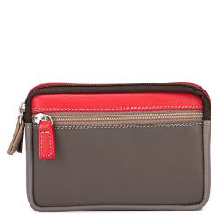 MyWalit Portemonnee / Portefuille Dames  Leer Double Zip rood