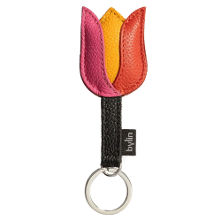 By lin tulip key ring roze