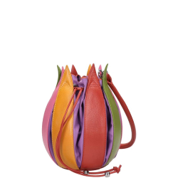 By lin Schoudertas / Handtas Dames Leer (Medium) Tulip Classic print
