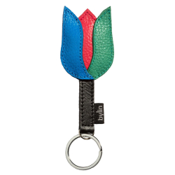 By lin tulip key ring blauw