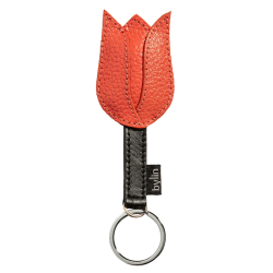 By lin tulip key ring oranje