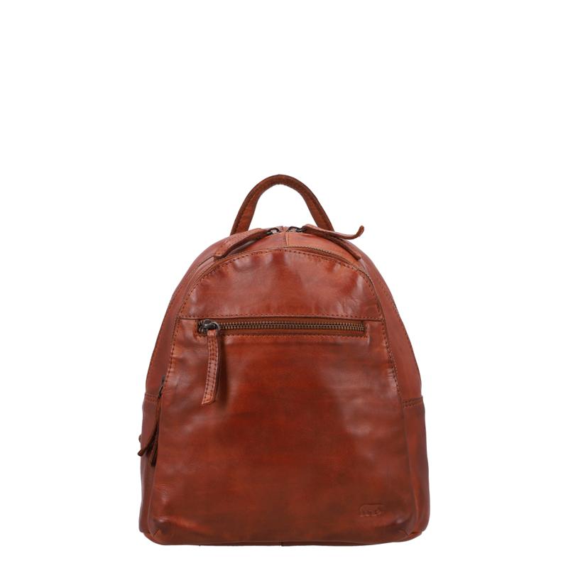 T179 - ital: Damen Rucksack Tasche aus Leder, Farbe:Schwarz