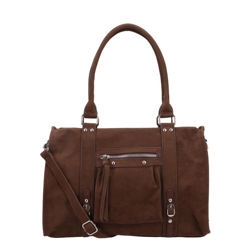 NICOLE & DORIS Vrouwen Handtassen Designer Top Handvat Schoudertassen Tote Crossbody Tas voor Dames PU Lederen Tas Kristal Metalen Kwasten, Zwart, L, Chique