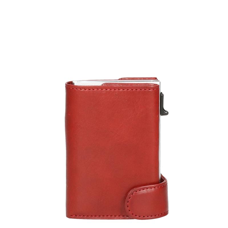 Furbo Vegetale leren RFID pasjeshouder slim met buitenvak voor extra pas